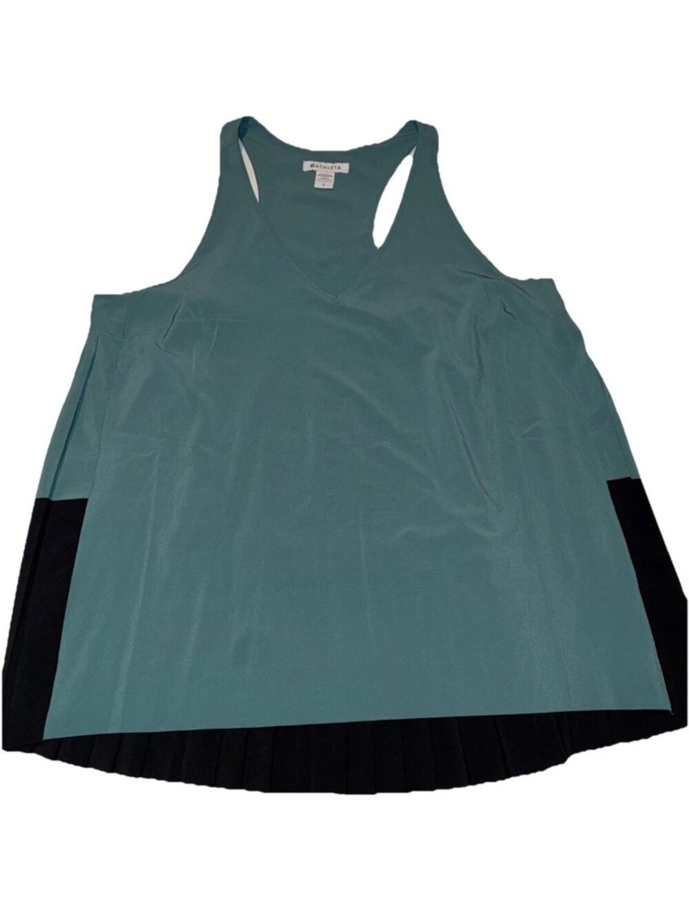 Women's Pleaded Size L Swing Forward Racerback Straps Tank Top Tennis golf Gym